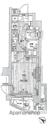 ソアブール世田谷上馬[1K/21.7m2]の間取図