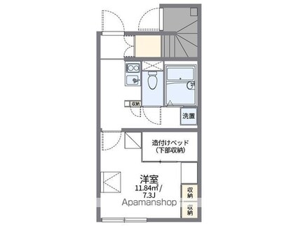レオパレスとよさと[1K/23.27m2]の間取図