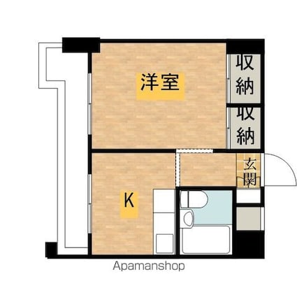 Ｕトピア高幡不動[1R/21.06m2]の間取図
