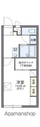 レオパレスＫＥＩ[1K/23.18m2]の間取図
