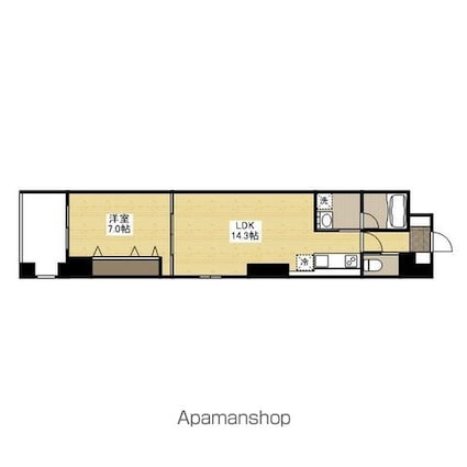 Ｌａ　Ｄｏｌｃｅ平和大通り[1LDK/50.76m2]の間取図