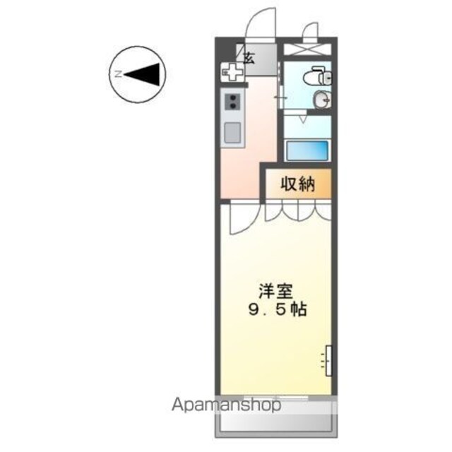 ヴィレッジ名草パート２[1K/30.08m2]の間取図