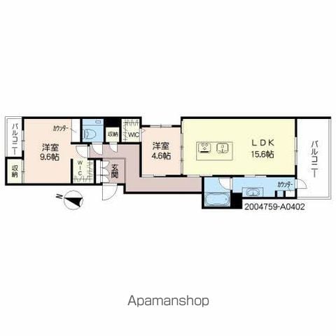 SHAMAISON LUXUAR平尾山荘通の間取り写真