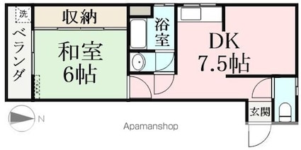 ドリーム大誠[1DK/38.78m2]の間取図