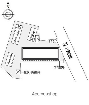 レオパレスカタソネ[1K/23.61m2]の配置図