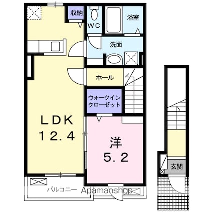 グレースカーサ[1LDK/46.54m2]の間取図