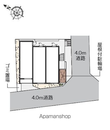 クレイノグレイス松江[1K/23.15m2]の配置図