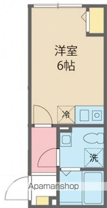 ＧＲＡＮＢＩＯＳ久我山[1K/17.47m2]の間取図