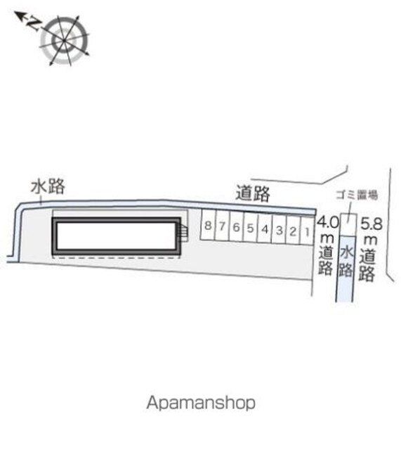レオパレス吉備中山[1K/23.18m2]の駐車場