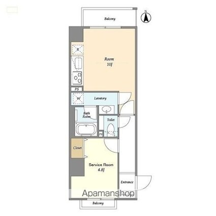 Ａｎｅｌａ　Ｃｏｕｒｔ[1R/40.29m2]の間取図