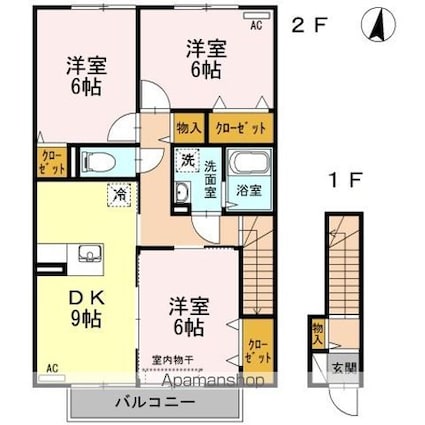 グラン・リーオ　Ａ棟[3DK/66.7m2]の間取図