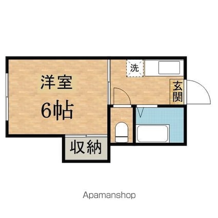 フォーブルハヤシ[1K/20m2]の間取図