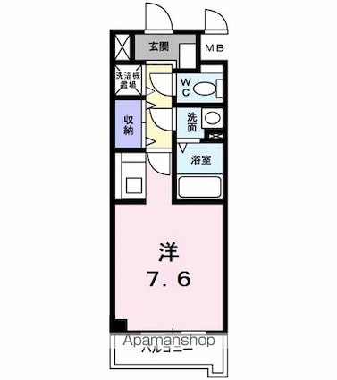 ハイライズ　ミズキ[1R/23.02m2]の間取図