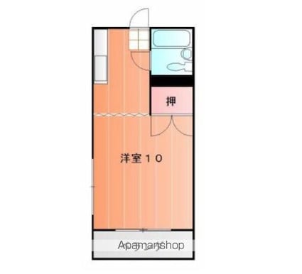 サンライズビル[1R/20.52m2]の間取図