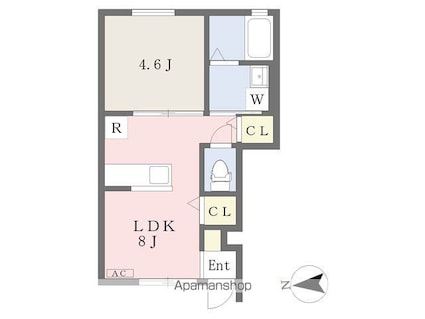 ＭＡＴＳＵＭＯＭＥＮＴ　ＨＯＵＳＥ[1LDK/30.54m2]の間取図