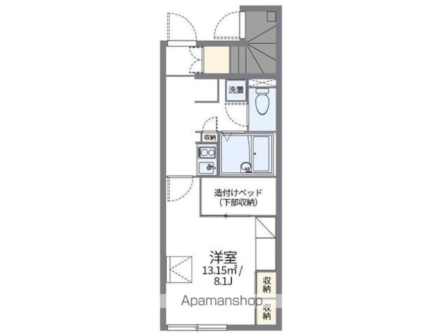 レオパレス中央[1K/23.61m2]の間取図