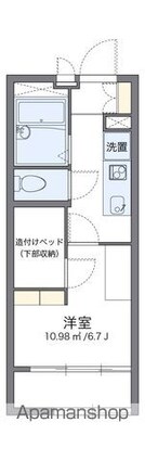 レオパレスＭＹＣ[1K/19.87m2]の間取図