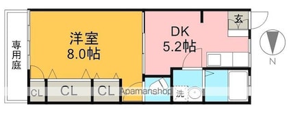 高知県高知市日の出町[1DK/30.63m2]の間取図