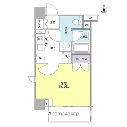 ＲＯＴＩＳ　ＣＯＵＲＴ[1K/25.28m2]の間取図