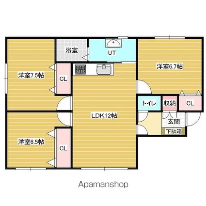 サイトウハイツ[3LDK/72m2]の間取図