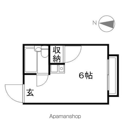 シティハイツマスダ[1K/18m2]の間取図