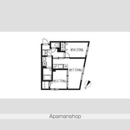 エルファーロ大塚Ⅳ[2DK/38.23m2]の間取図