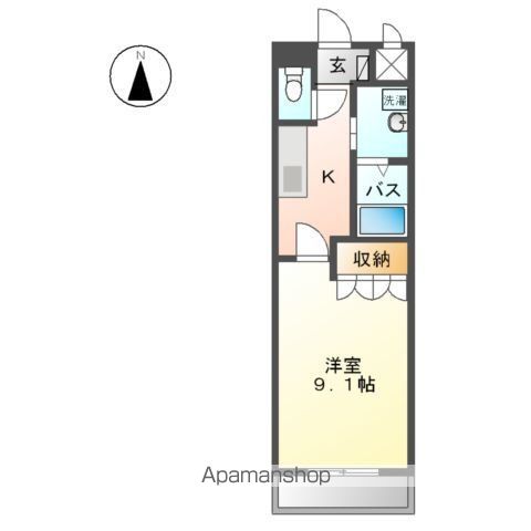 和歌山市西仲間町のマンションの間取り