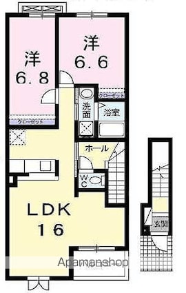 イーストガーデン[2LDK/63.39m2]の間取図