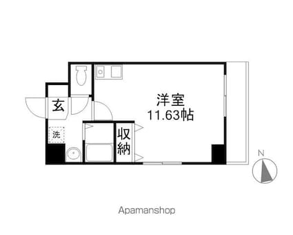 ミラージュ大津京（増築）[1R/28.07m2]の間取図