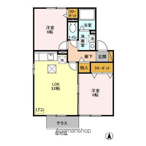 ブールジオン Bの間取り写真