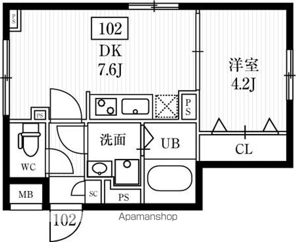 【エルファーロ神楽坂の間取り】