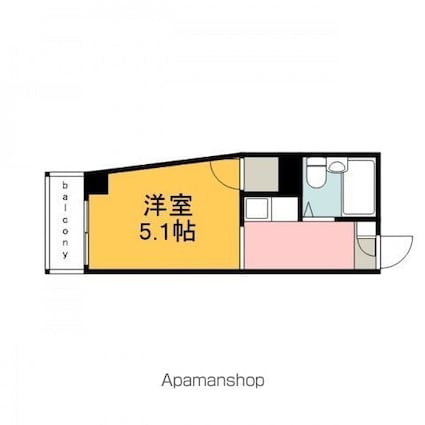 クオレマンションクサツ[1R/18m2]の間取図