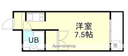 サンハイツ吉田[1K/18.5m2]の間取図