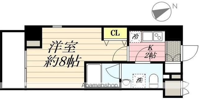 東京都立川市錦町１丁目[1K/25.83m2]の間取図