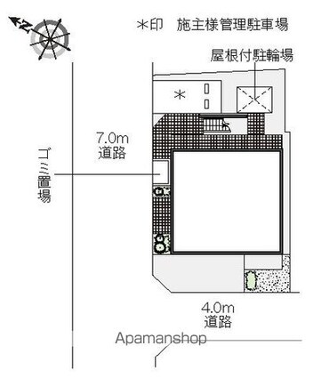 レオネクストサラカーム　ヴィラ[1K/21.11m2]の配置図