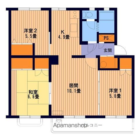 テレパレス北郷白石駅前3号棟の間取り写真