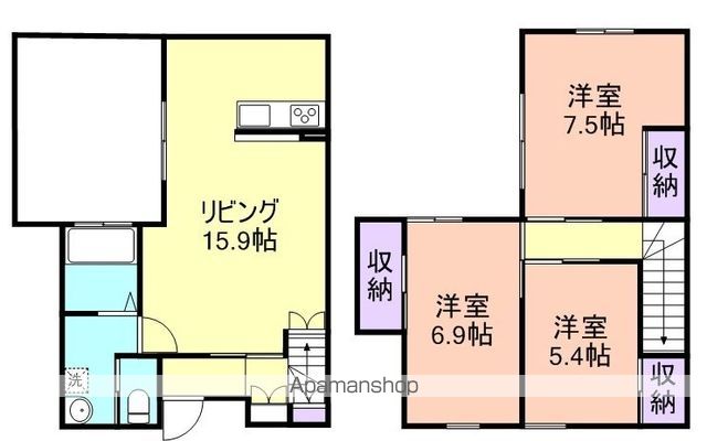 【和歌山市向のテラスの間取り】