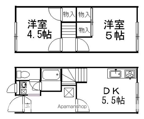 レオパレス庄五郎 壱番館の間取り写真