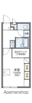 レオパレス笹原[1K/23.18m2]の間取図