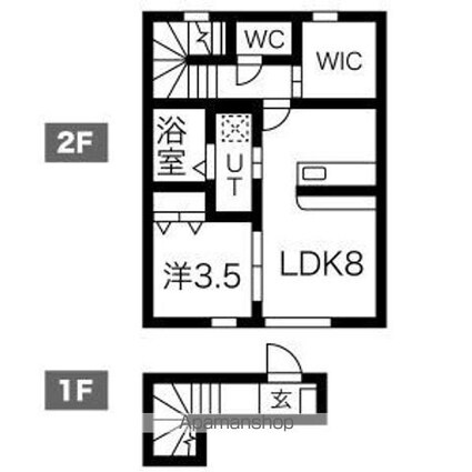 宮城県仙台市若林区六十人町[1LDK/40.18m2]の間取図