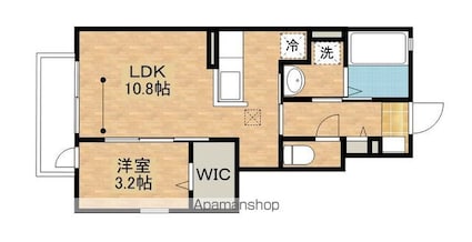 サンプレイス　テクノ　Ｃ棟[1K/37.41m2]の間取図
