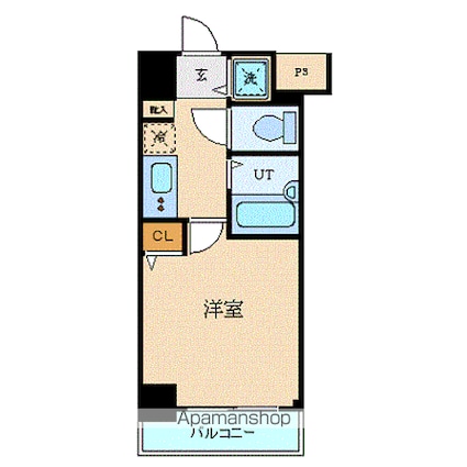 スカイコート大森第５[1K/21.73m2]の間取図