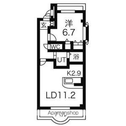 キャトル・セゾンⅡ[1LDK/48.18m2]の間取図