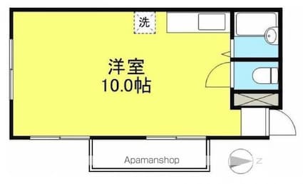 香川県高松市天神前[1R/23.94m2]の間取図
