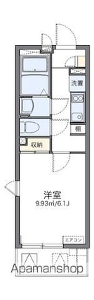 レオネクストＴＡＫＡＲＡＤＡⅡ[1K/21.11m2]の間取図