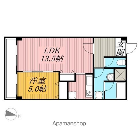 【千葉市中央区新千葉のアパートの間取り】