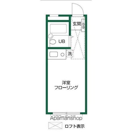 ヴィレッヂストン分梅[1R/15.68m2]の間取図
