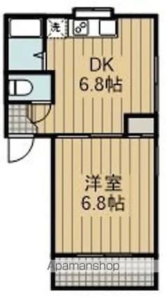 ハウスオブＯＺ[1DK/26.6m2]の間取図