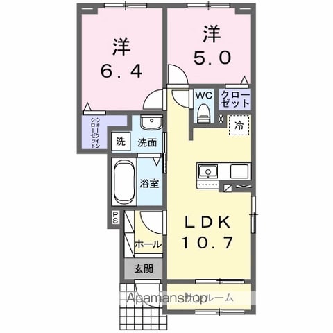 クレストコートの間取り写真