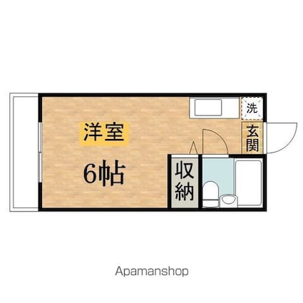 中屋ビル[1R/17.75m2]の間取図